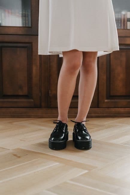Derbies plates en cuir