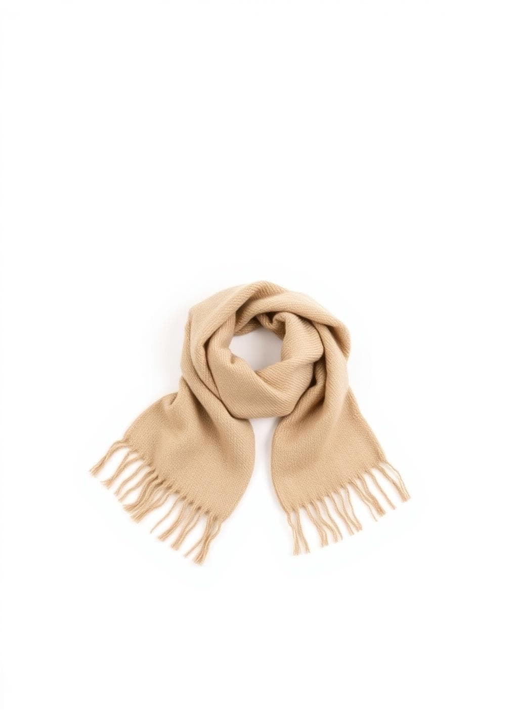 Écharpe en laine brossée camel