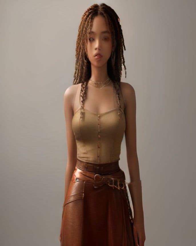 Ceinture tressée en cuir