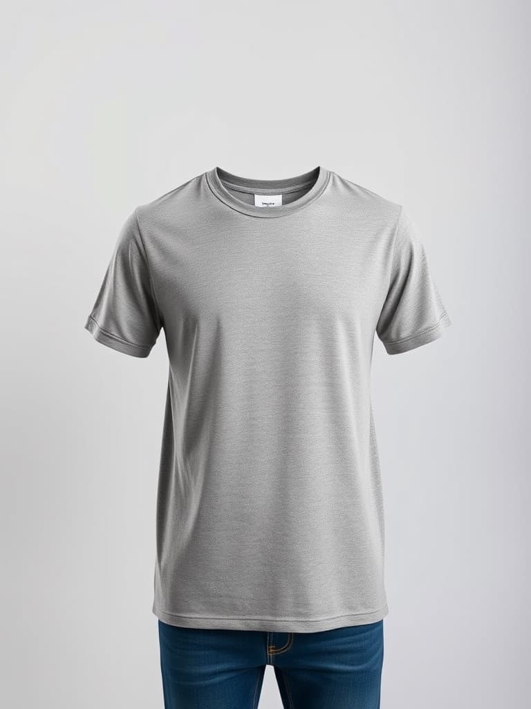 T-shirt uni gris chiné