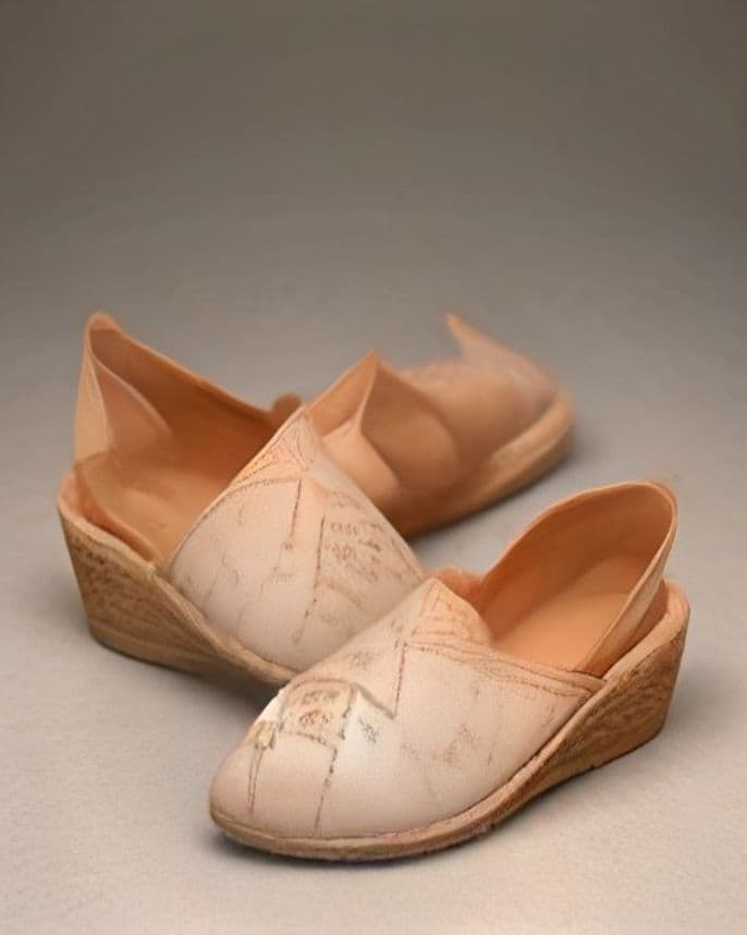 Babouches en cuir naturel