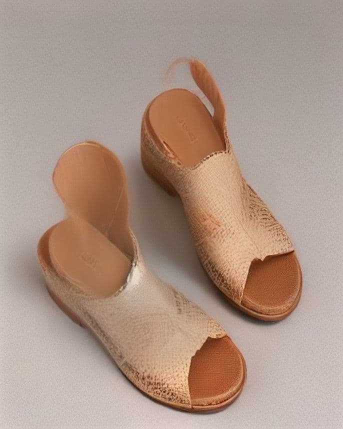 Mules plates en raphia tressé