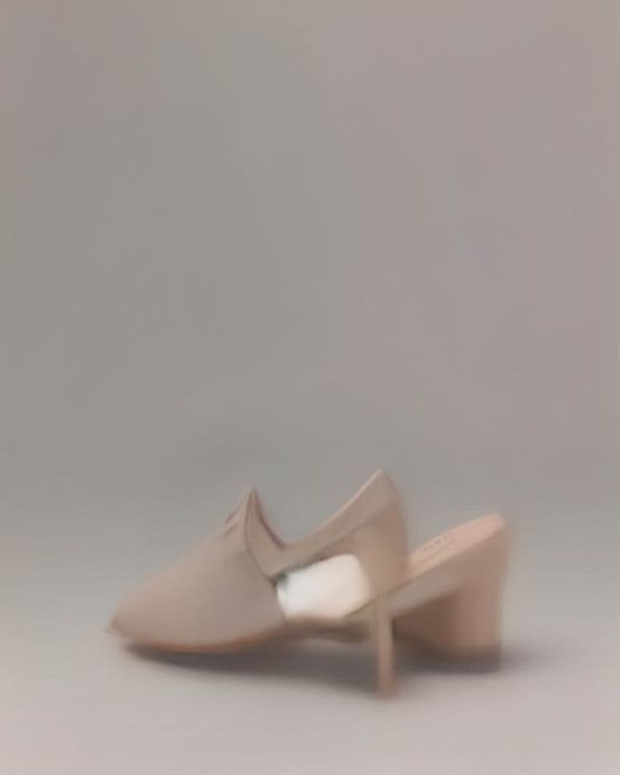 Mules à talon en daim