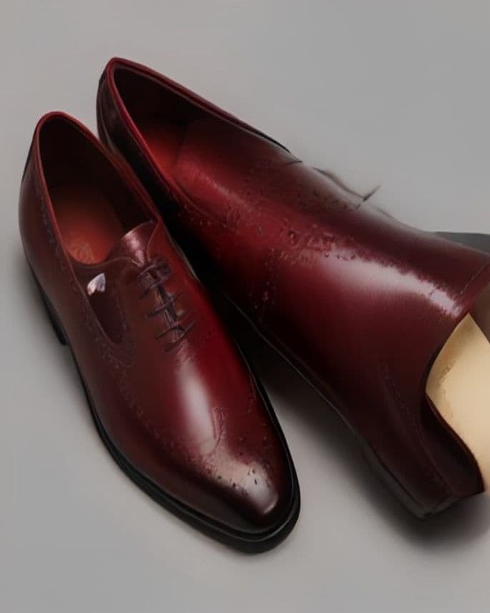 Richelieu en cuir grainé
