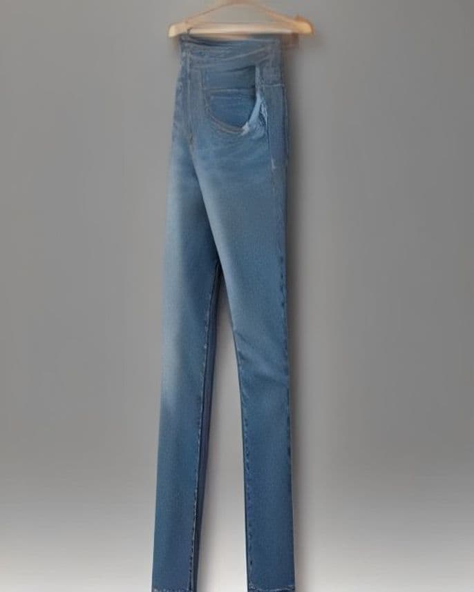 Jean coupe droite taille haute brut