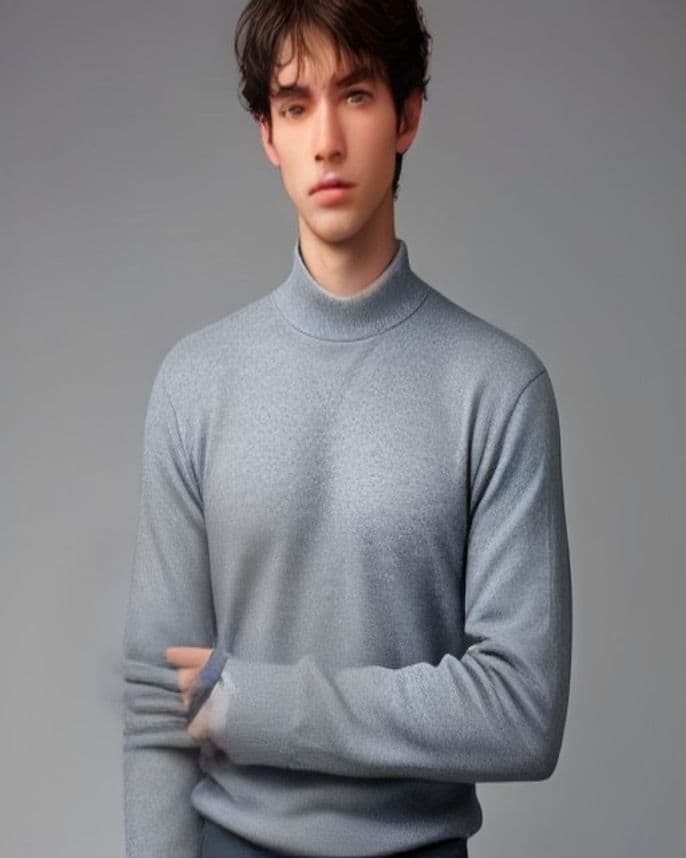 Pull col rond en laine mérinos