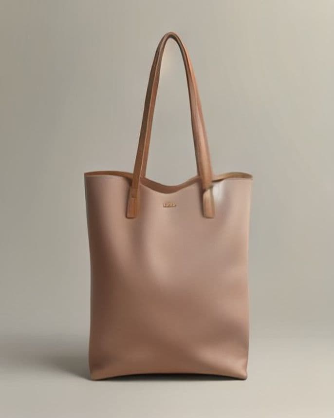 Cabas en cuir grainé