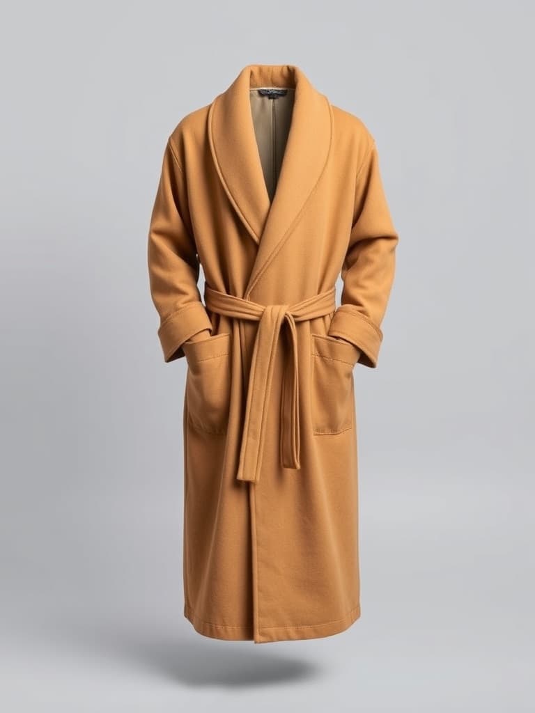Manteau en laine à col châle