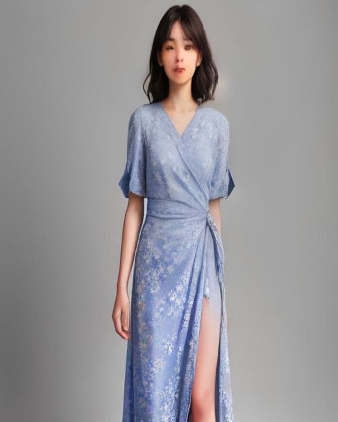 Robe portefeuille imprimée
