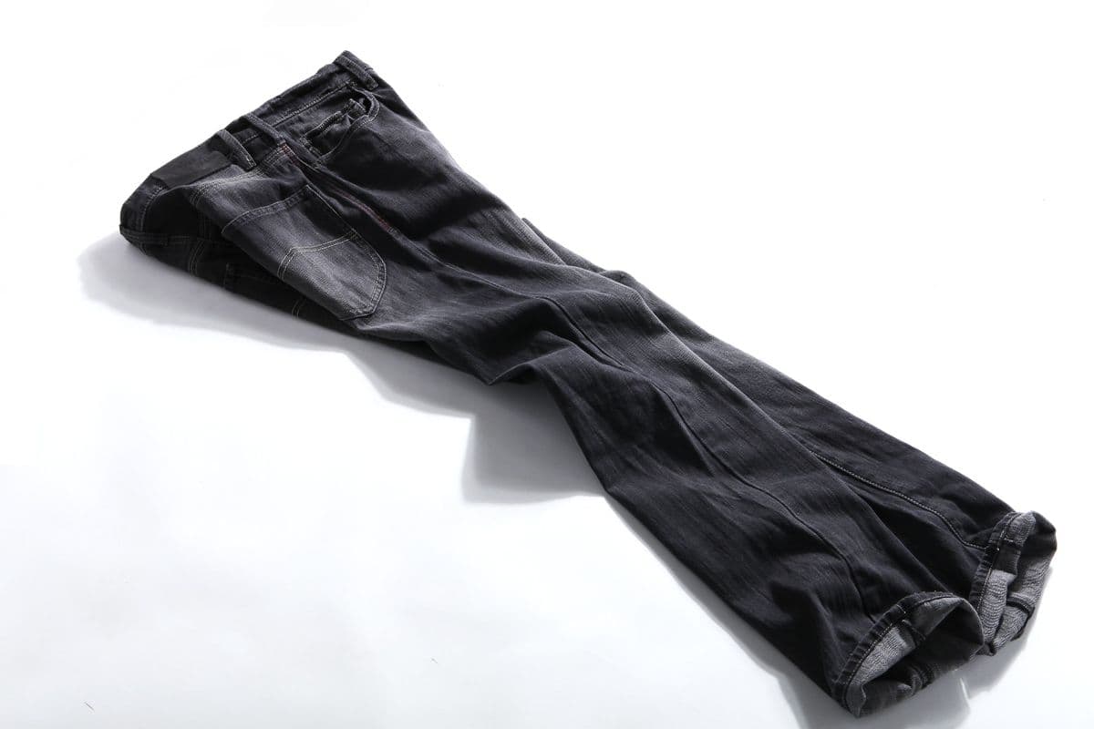Jean droit indigo brut