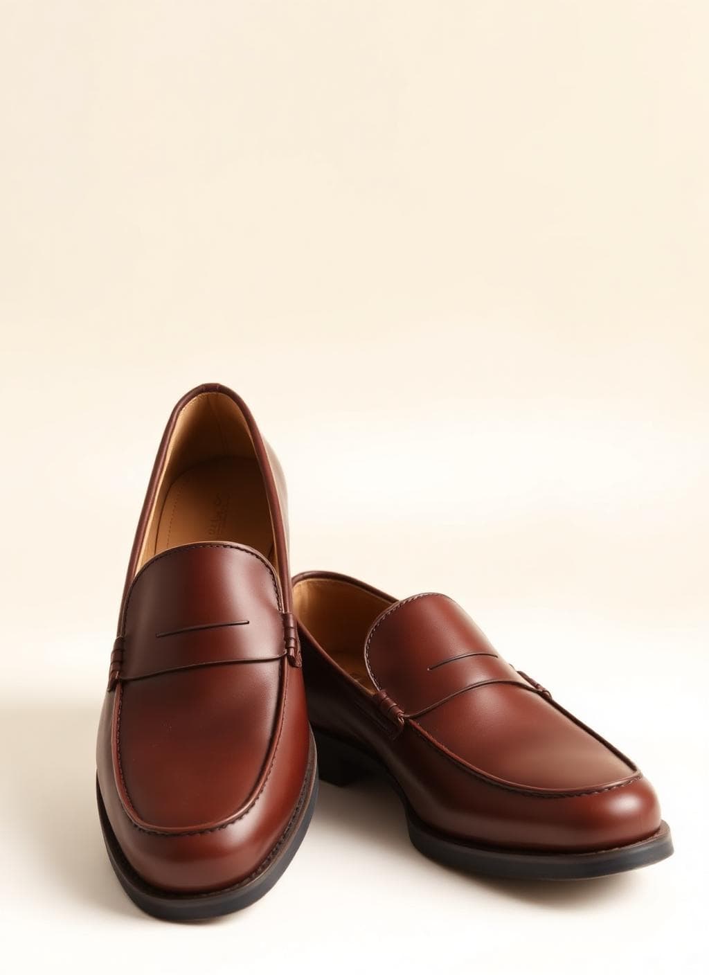 Mocassins en cuir marron