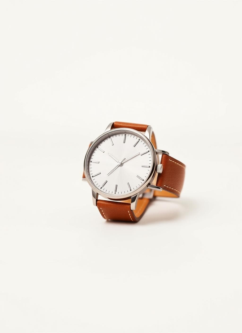 Montre bracelet cuir fauve