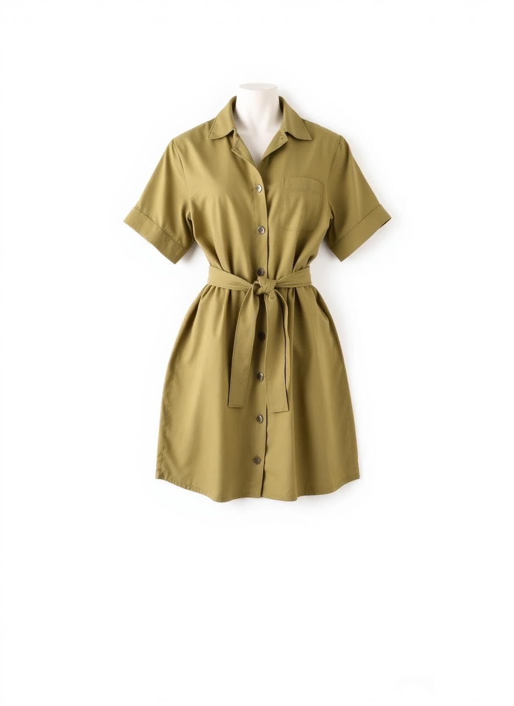 Robe chemise ceinturée