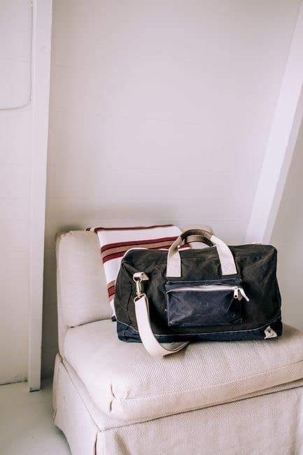 Sac week-end toile et cuir