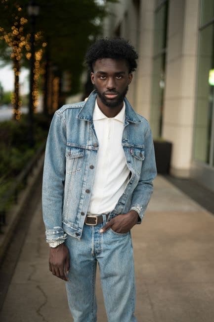 Veste en jean brut